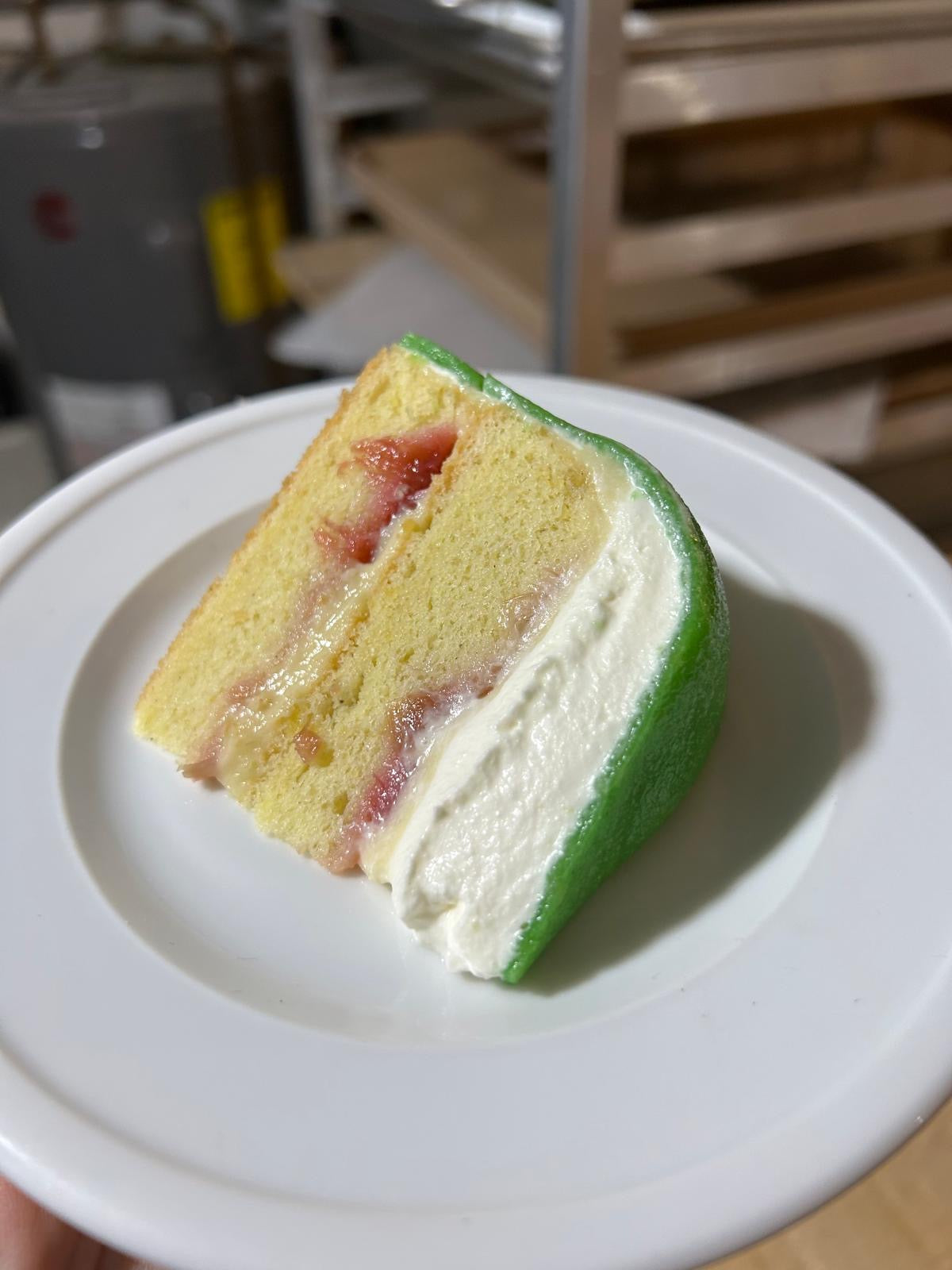 Swedish-style princess cake--with homemade marzipan