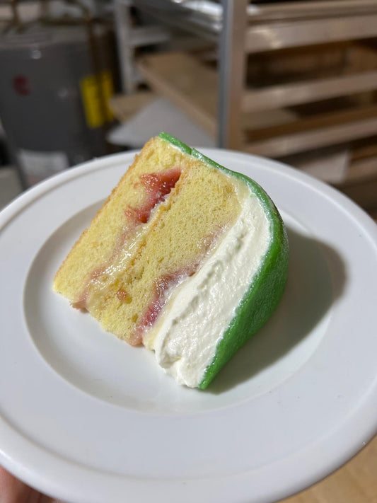 Swedish-style princess cake--with homemade marzipan